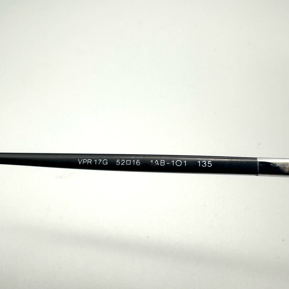 Prada Black Silver Rectangular Glasses Italy Vpr1… - image 7